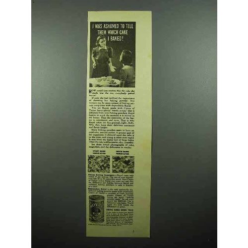 1940 Royal Baking Powder Ad - I Was Ashamed