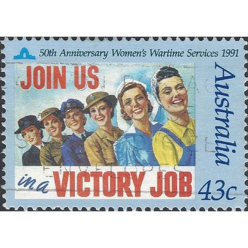 AUSTRALIA, Women's Wartime Service, blue 1991, 43c