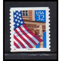 2913v 32c U.S. Flag Over Porch Very Fine MNH LGG CNS 45444 PA6852