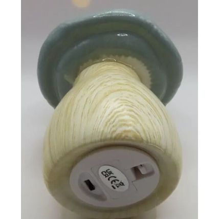 Grey Ceramic Mushroom Ornament LED 13.5 CM Light Home Decor Gift Decor Christmas