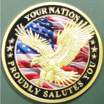 Thank You For Your Service. Challenge Coin. 1.50". 85b.
