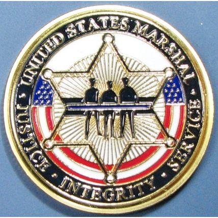 Proud US Marshall Dad. Challenge Coin. 1.50". 87b.