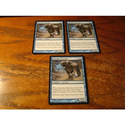 Magic The Gathering, MTG, 3-Cards, 1993-2010, SURRAKAR BANISHER, nm