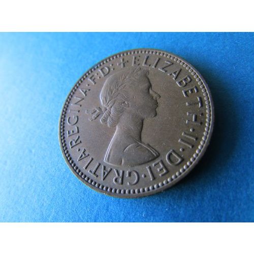 1965 QUEEN ELIZABETH II HALFPENNY - COIN - 5 FREE POST. AJ