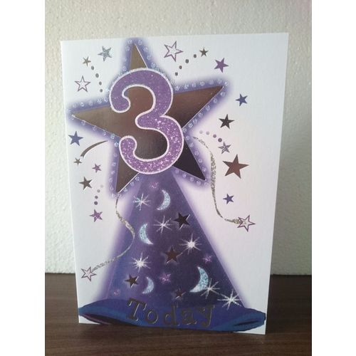 Age 3 Birthday Card - 3 Today