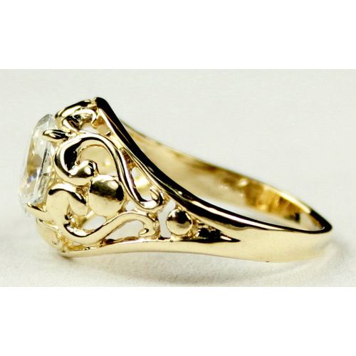 Cubic Zirconia, 10KY Gold Ring, R111