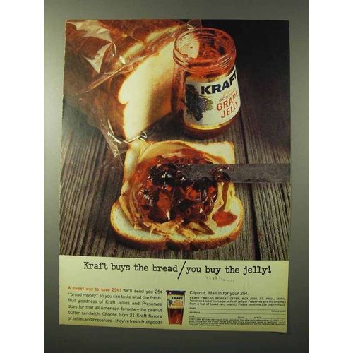 1964 Kraft Grape Jelly Ad - Kraft Buys The Bread