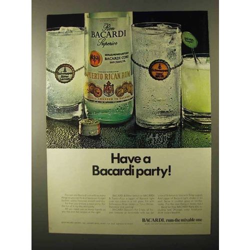 1971 Bacardi Rum Ad - Have a Bacardi Party