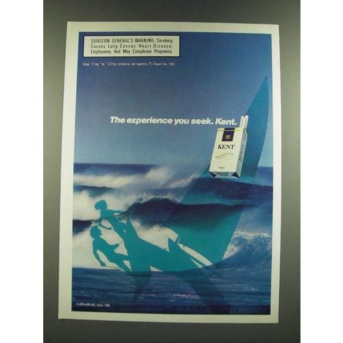 1986 Kent Cigarettes Ad - The Experience You Seek