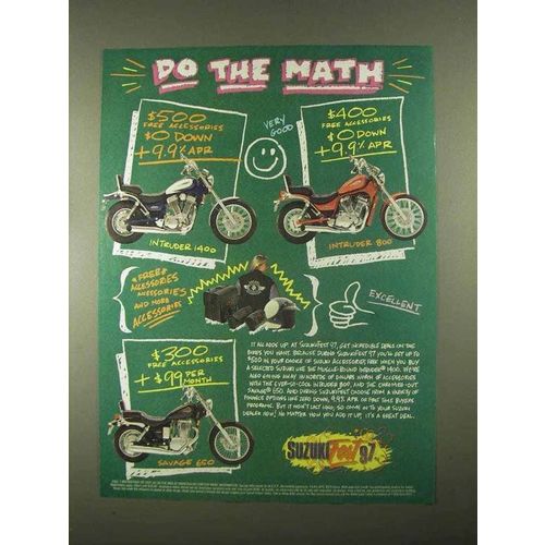 1997 Suzuki Motorcycle Ad - Intruder 1400, Savage 650