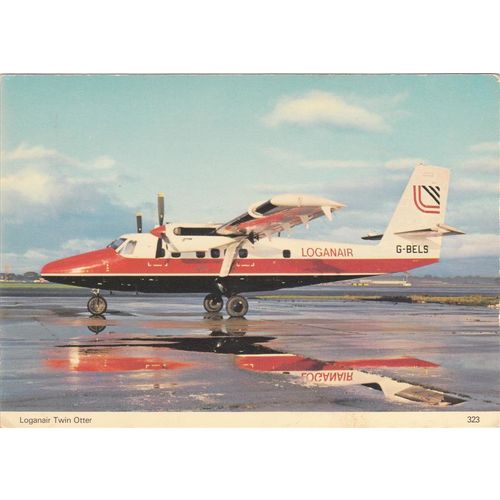 Loganair Twin Otter Civil Aircraft Postcard (A20328)