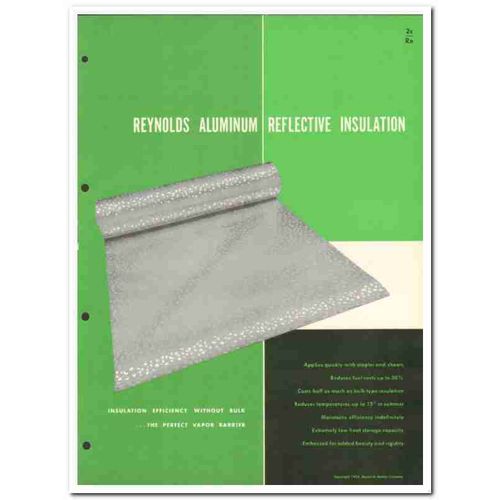 REYNOLDS METALS COMPANY 1954 Aluminum Insulation vintage catalog