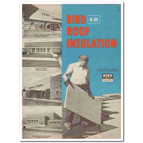 BIRD SON INC 1954 Roof Insulation asphalt coated vintage catalog