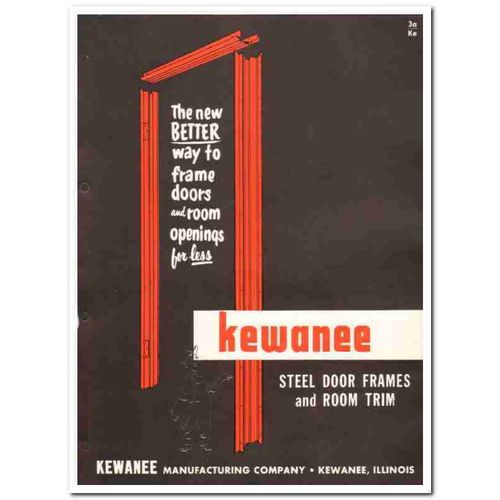 KEWANEE MFG COMPANY 1954 Steel Door Frames Room Trim vintage catalog