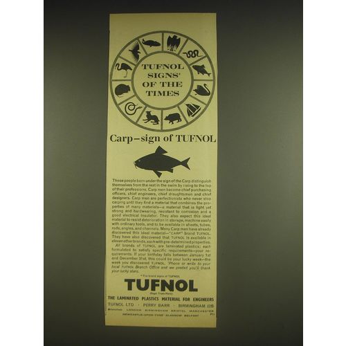 1963 Tufnol Limited Ad - Carp - sign of Tufnol