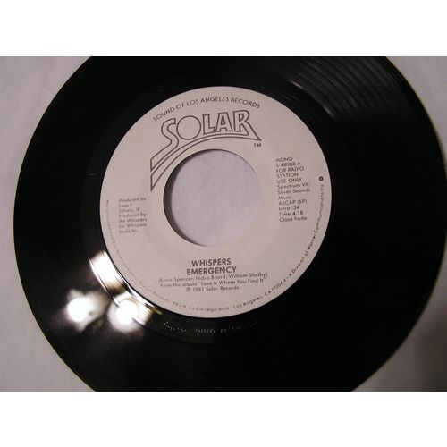 Whispers Promo 45-EMERGENCY STEREO/MONO