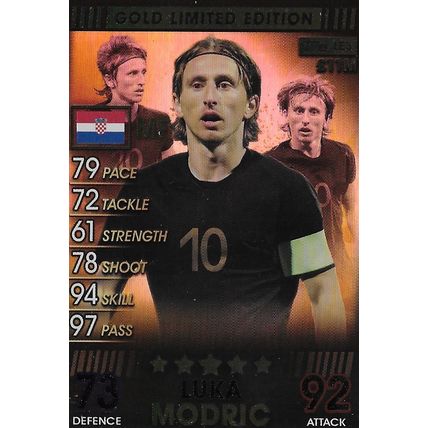 Match Attax - 101 (2019): Gold Limited Edition - Croatia, Modrić