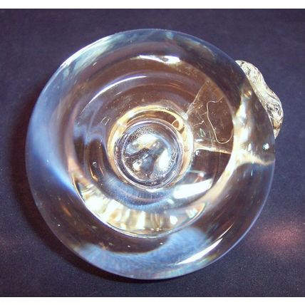 Clear Glass Apple Figural Paperweight, Heavy, Great Teacher Gift!