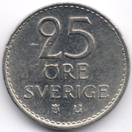 Sweden : 25 Öre 1973
