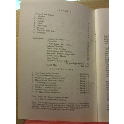 THE STORY OF SOMERFORD KEYNES & SHORNCOTE, GLOUCESTERSHIRE. 1969, 60 page p/b
