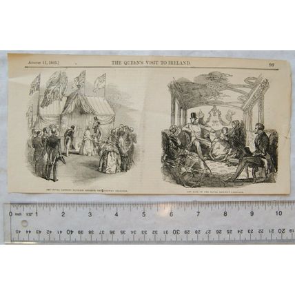 1849 two engravings The Queen's Visit to Ireland