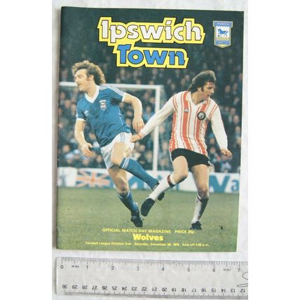 1979 programme Ipswich Town v. Wolverhampton Wanderers, 29/12