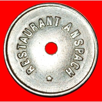 RESTAURANT ANSPACH: BELGIUM ★ 1 FRANC 1870s-1920s! RARE!★LOW START!★ NO RESERVE!