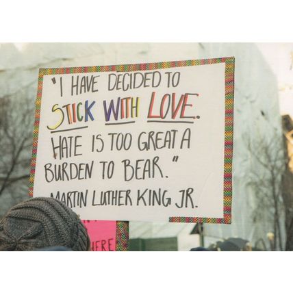 Stick With Love Martin Luther King Politics March Rally Postcard