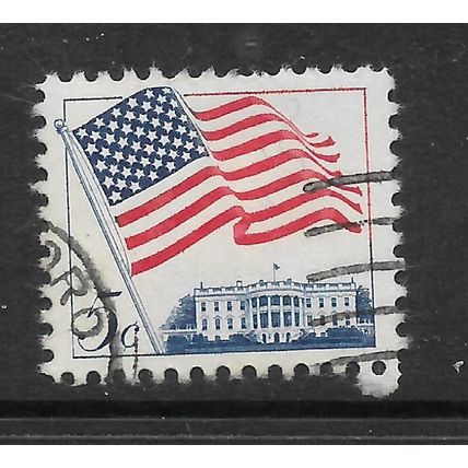 USA 1963 5c US FLAG AND THE WHITE HOUSE SG 1211 FINE USED#