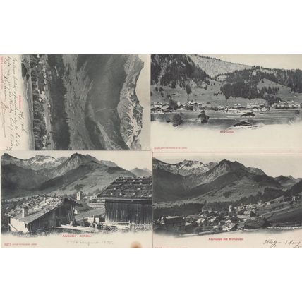 Adelboden Alphutten 4x Antique Berne Switzerland Postcard s