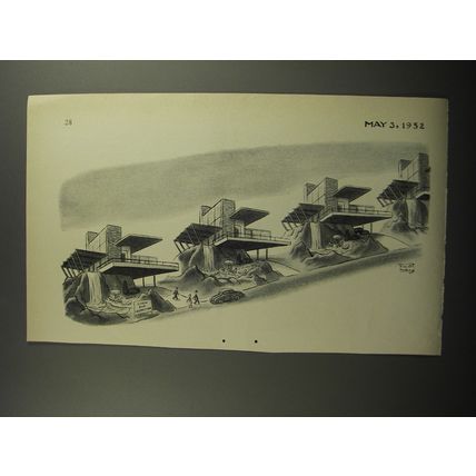 1952 Cartoon by Robert Day - Houses all Alike