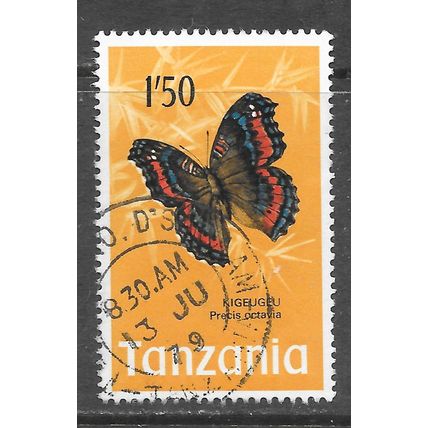 TANZANIA BUTTERFLY 1/50 KIGEUGEU PRECIS OCTAVIA USED CDS DOUBLE RING