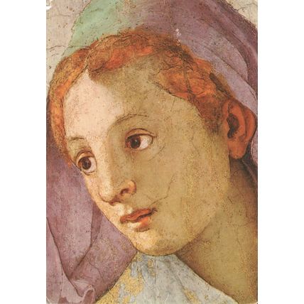 Unused Art Postcard - Pontormo. Head Of The Virgin, Copponi Chapel, Florence