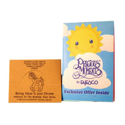 ENESCO ALL ABOARD THE ENESCO PRECIOUS MOMENTS BIRTHDAY SERIES NINE YEAR OLD 1991