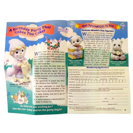 ENESCO ALL ABOARD THE ENESCO PRECIOUS MOMENTS BIRTHDAY SERIES NINE YEAR OLD 1991