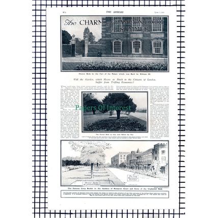 Hampton Court & Bushey Chestnut Avenue - 1919 Article