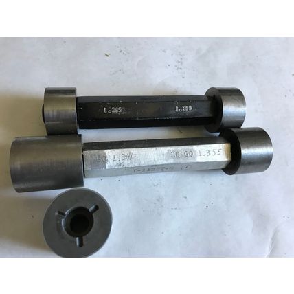 lot 3 THE PIPE MACHINERY GO NO GO PLUG GAGE 1.341 1.355 1.385 1.389 1.370 ,AD
