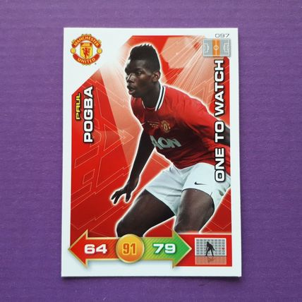 PAUL POGBA ROOKIE Panini Adrenalyn XL 2011/12 Manchester United NO 97