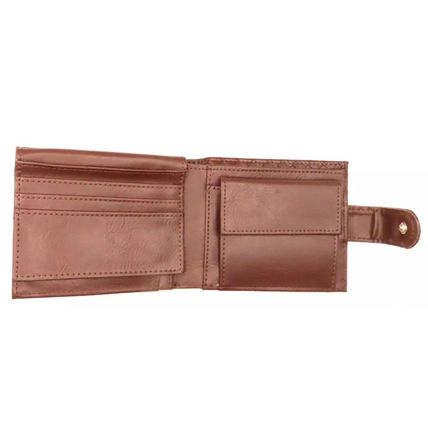Brown Weave Pattern Wallet 10 CM Mens Comes Boxed Gift Male Purse Money Coins