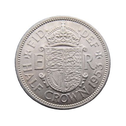 1953 UK Eliz II Half Crown BU Condition Coronation year