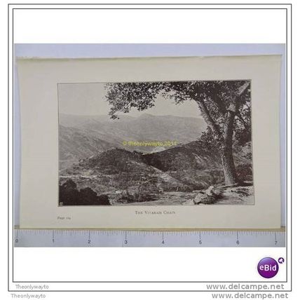 THE VIVARAIS CHAIN, CEVENNES, FRANCE, Book Illustration, c1907