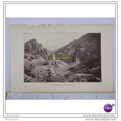THE VOLANE VALLEY, BY VALS, CEVENNES, FRANCE, Book Illustration, c1907