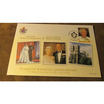 2007 Grenada FDC Cover - Queen Elizabeth Diamond Wedding Anniversary