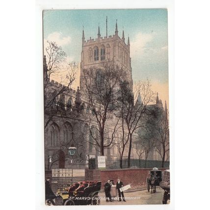St Mary's Church Nottingham Postcard 20777