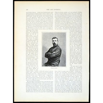 RINALDO CARNIELO 1893 Italian sculptor VICTORIAN PRINT