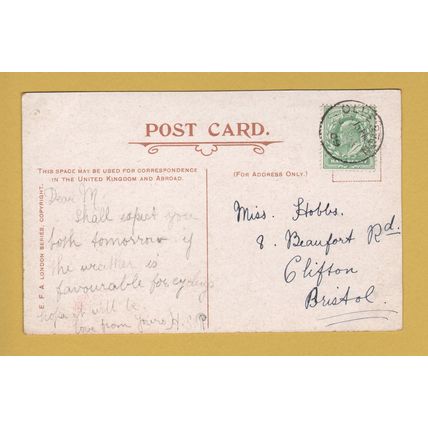 London - Westminster Bridge And Clock Tower - Postally Used - Olveston 1909