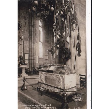 E 100 WARWICK -ST MARYS CHURCH.ROYAL WARWICK REGT. MEMORIAL