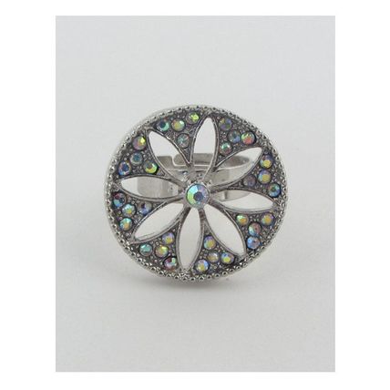 New Adjustable Cut Out Flower Ring