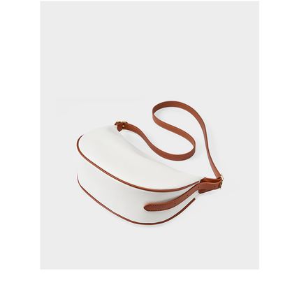 Genuine Leather Women's Evening Handbag Satin Shoulder Bag Purse White