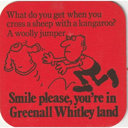 BEER MAT - GREENALL WHITLEY BREWERY - SMILE PLEASE - (Cat No 267) - (1973)